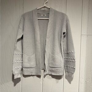 Maurices Light Gray Textured Cardigan
